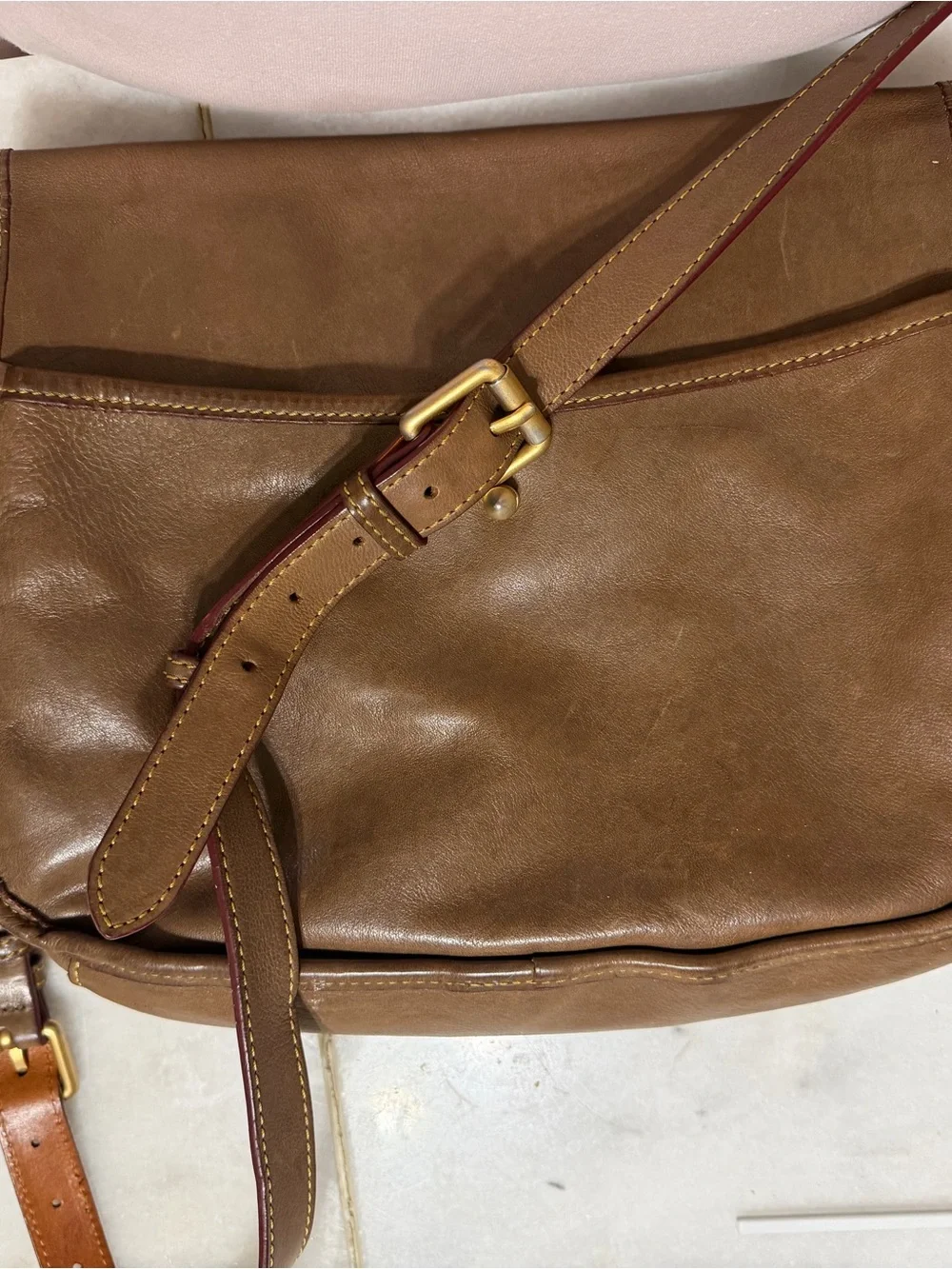 Dooney & Bourke Brown Leather Shoulder Hobo Bag
